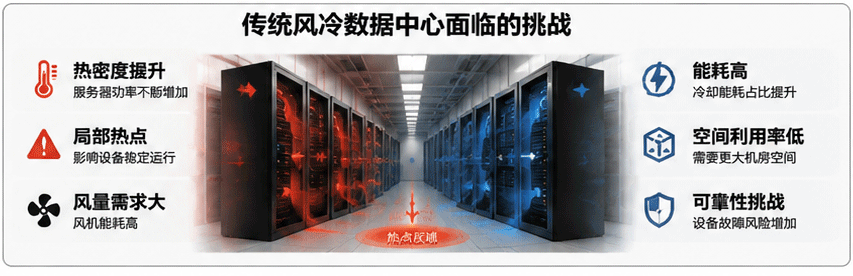 AI数据中心传统风冷散热挑战