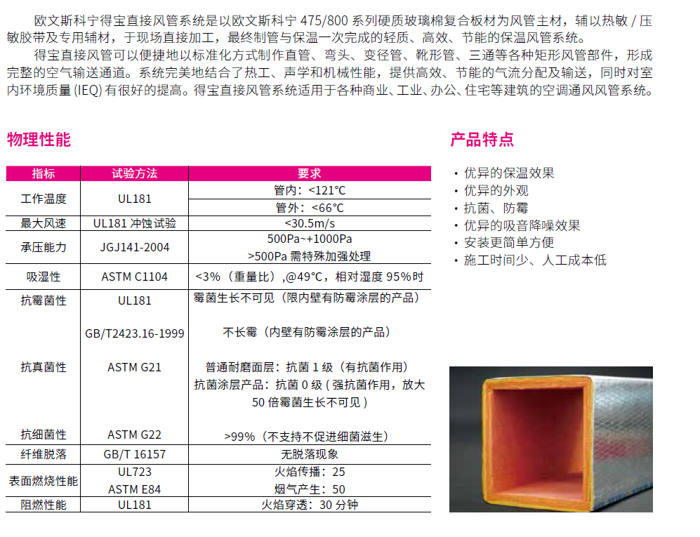 欧文斯科宁复合风管全空气空调应用